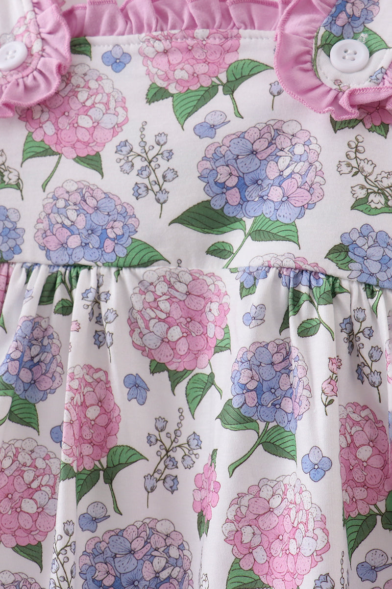 Summer Purple Hydrangea Dress