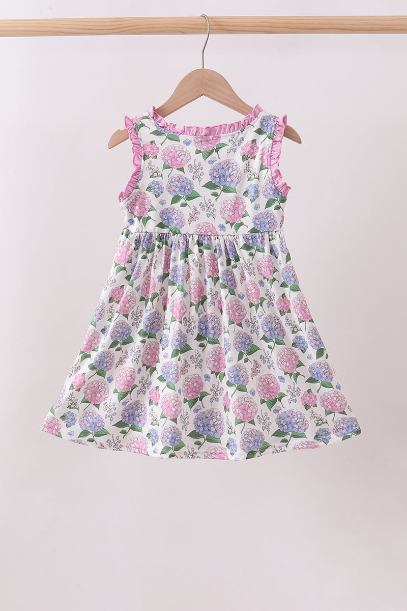 Summer Purple Hydrangea Dress