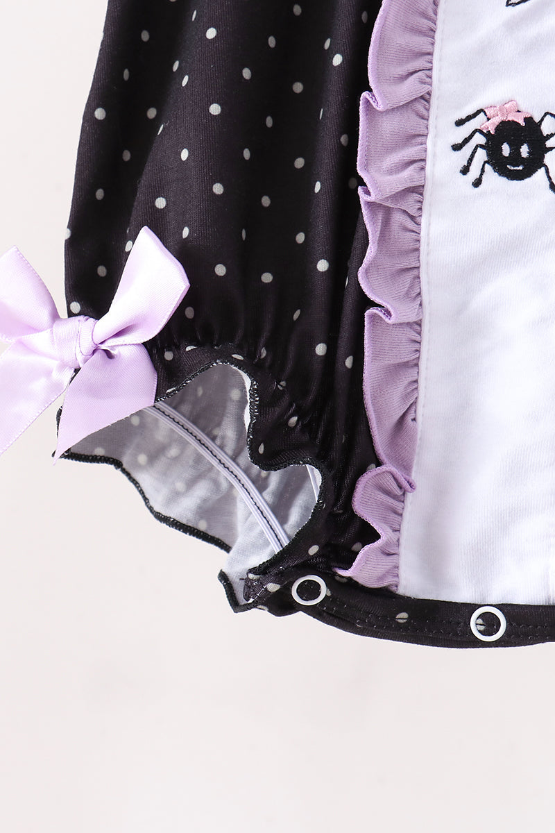 Black Ghost Embroidery Ruffle Set