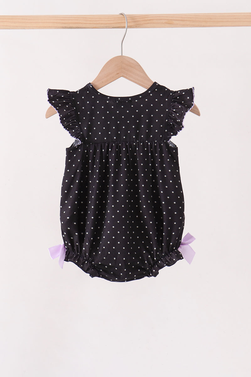 Black Ghost Embroidery Ruffle Set