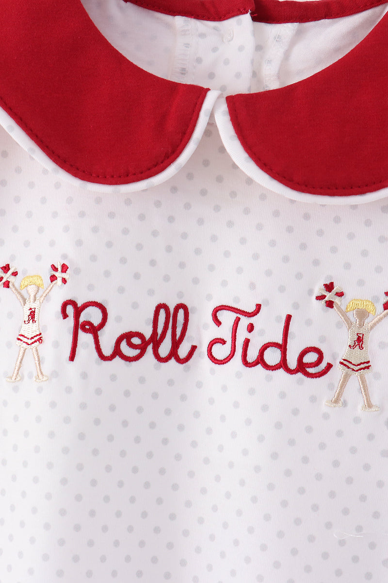 Red Alabama Roll Tide Embroidered Skort Set