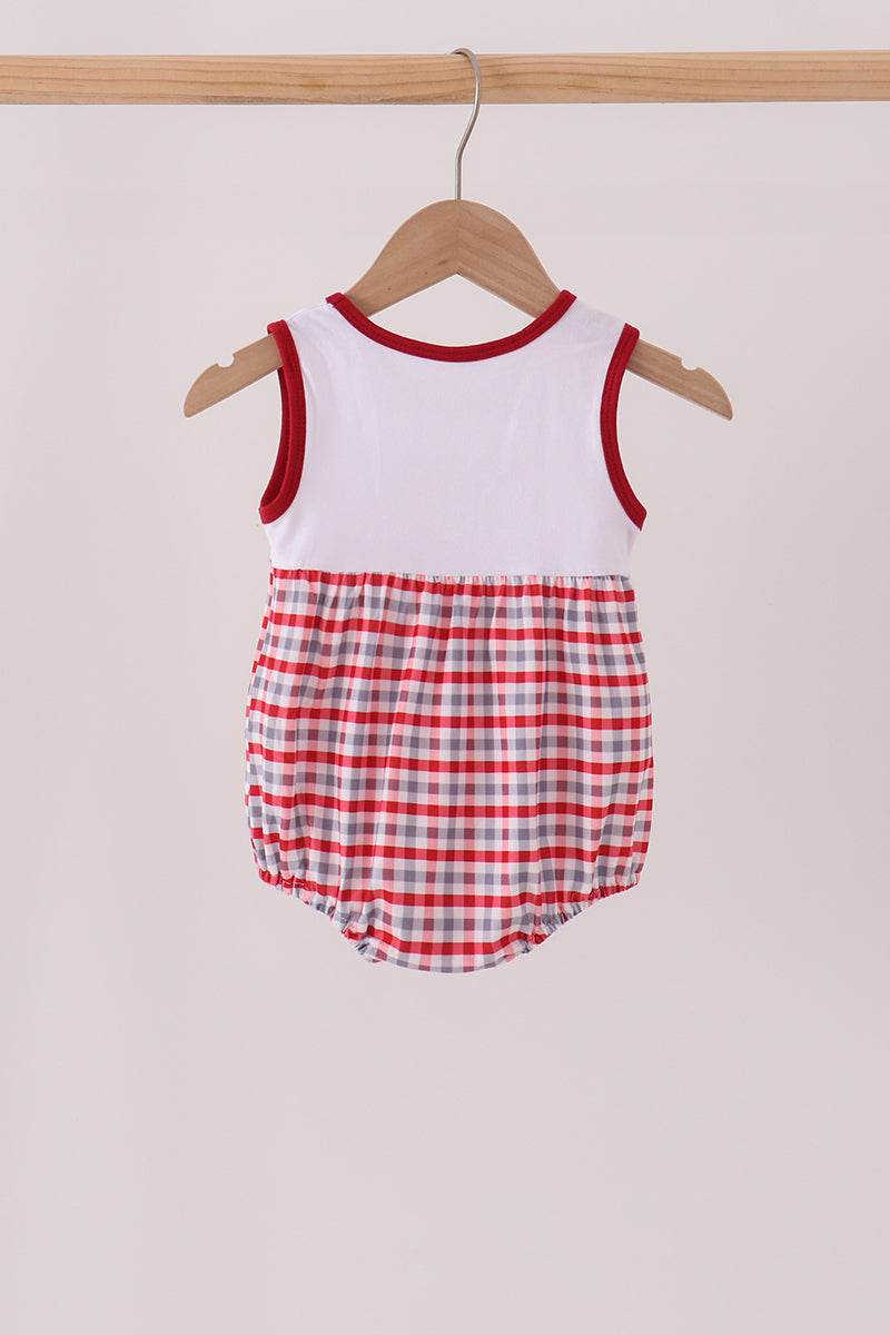 Red Alabama Roll Tide Plaid Bubble