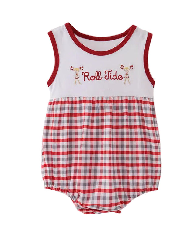 Red Alabama Roll Tide Plaid Bubble
