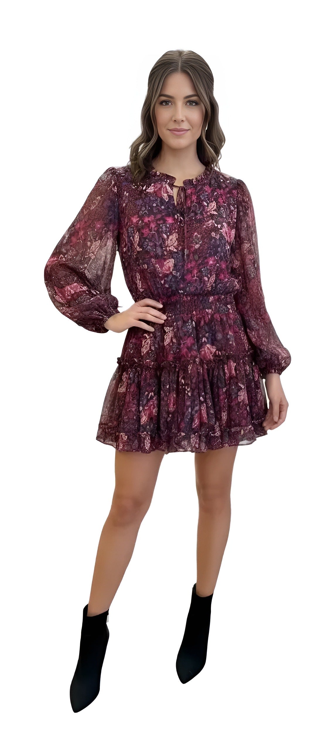 Freya Dress in Midnight Floral