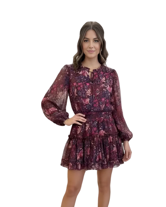 Freya Dress in Midnight Floral