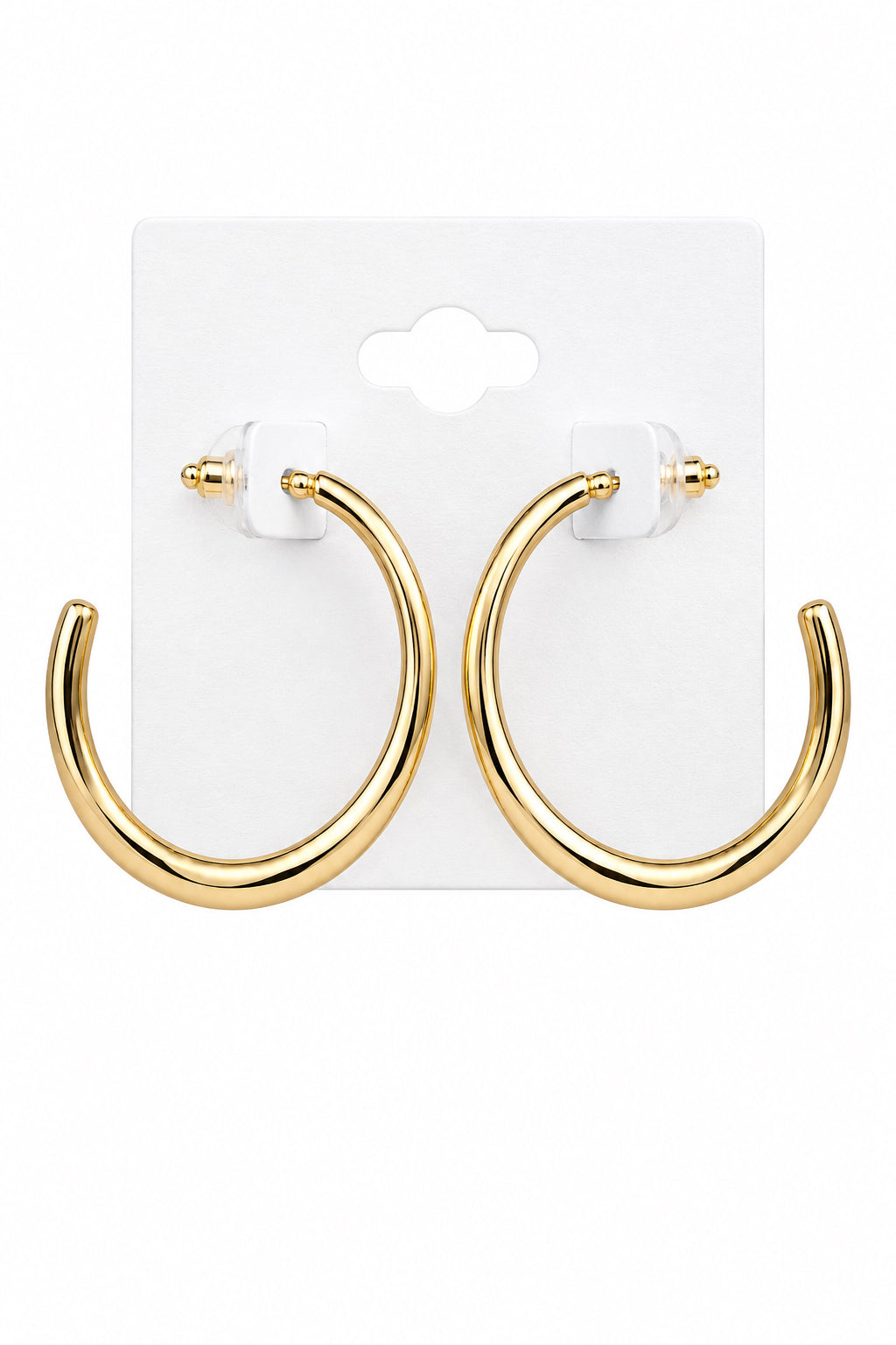 Noir Enamel Flat Hoops