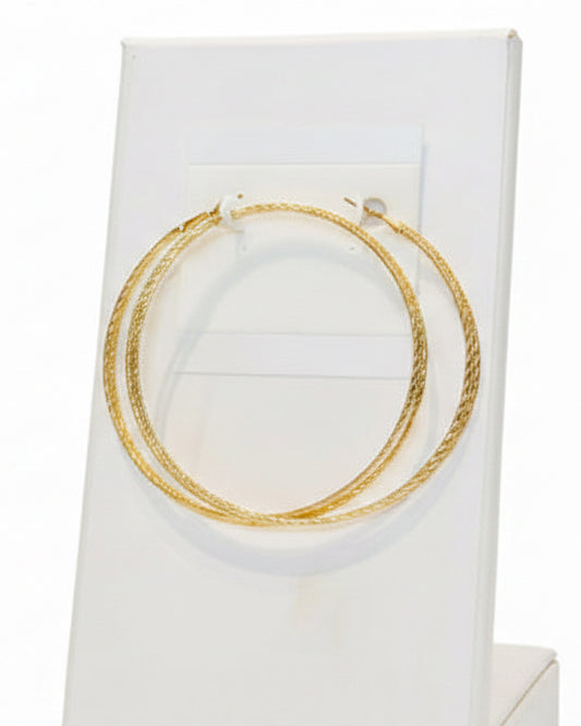 Geometric Shield Hoop Earrings