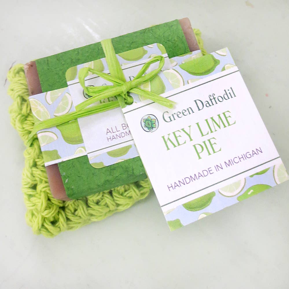 Key Lime Pie Soap & Washcloth Gift Set