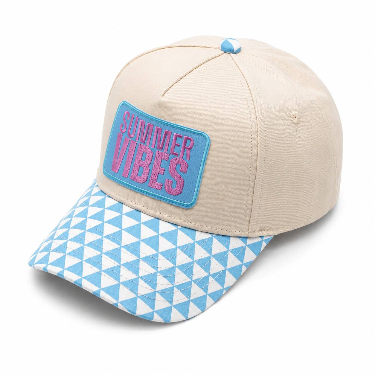 Summer Vibe Embroidered Patch Trucker Hat