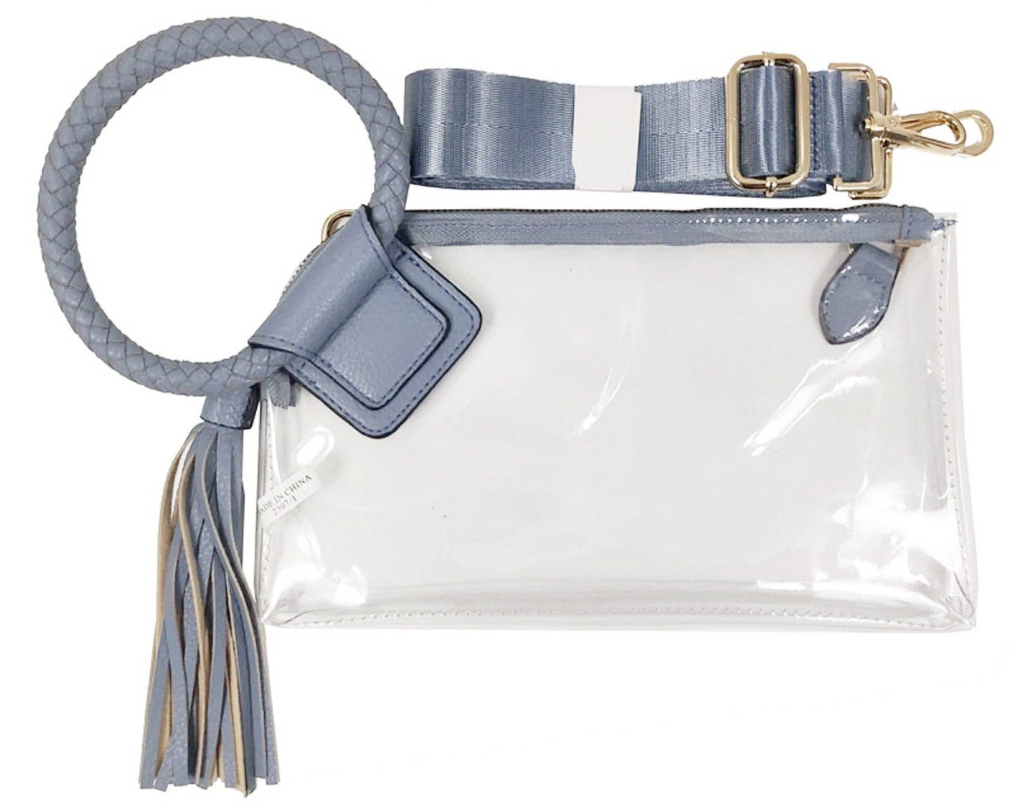 Clear Cuff  Black Tassel Wrislet Clutch