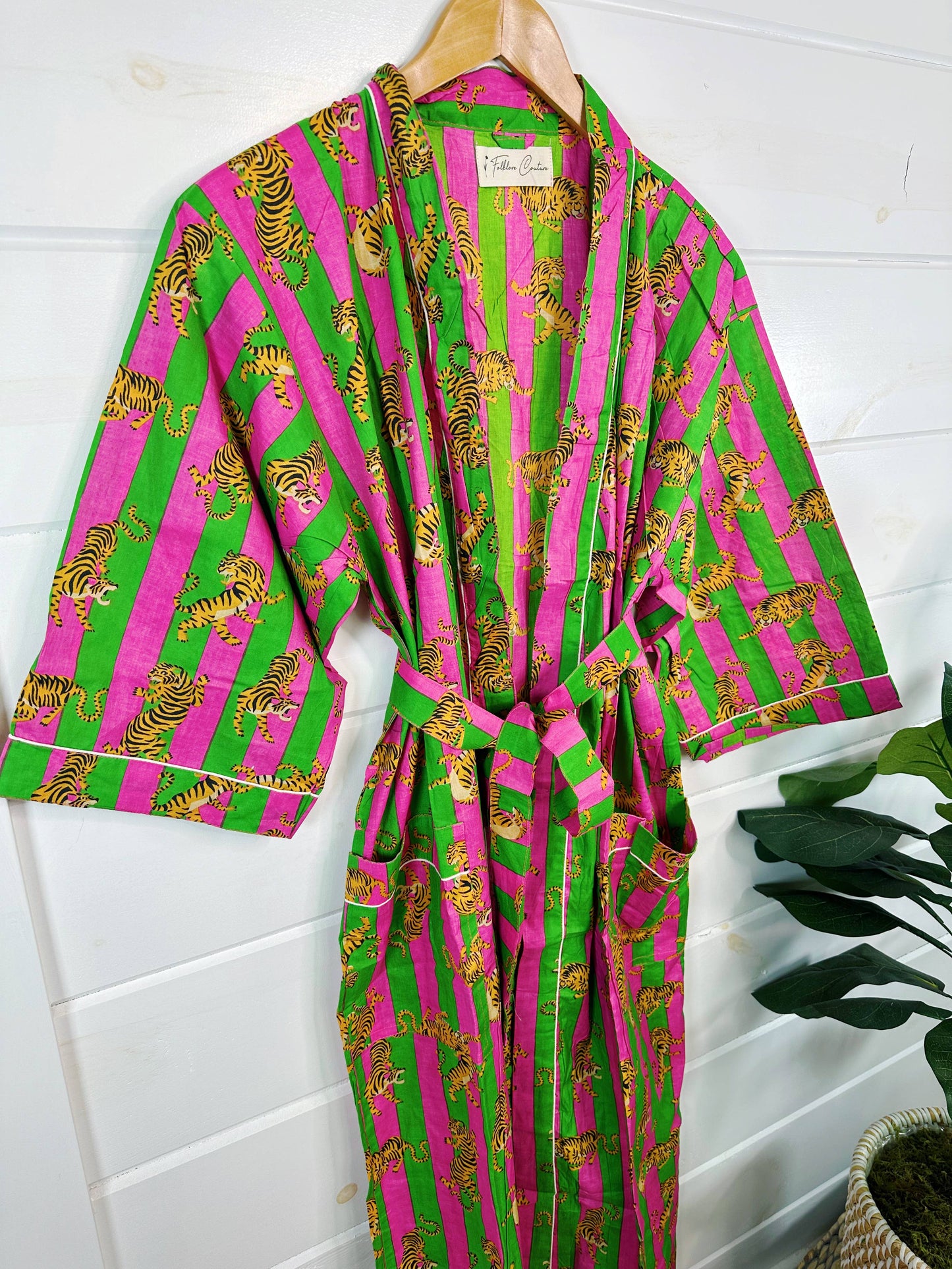 Tiger Print Kimono Cover-Up Duster
