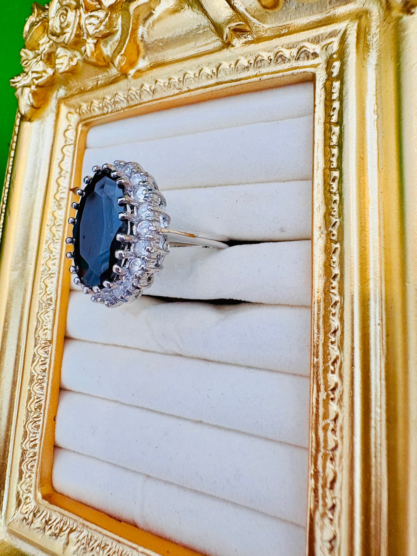 Midnight Sapphire Empress Grand Cocktail Ring