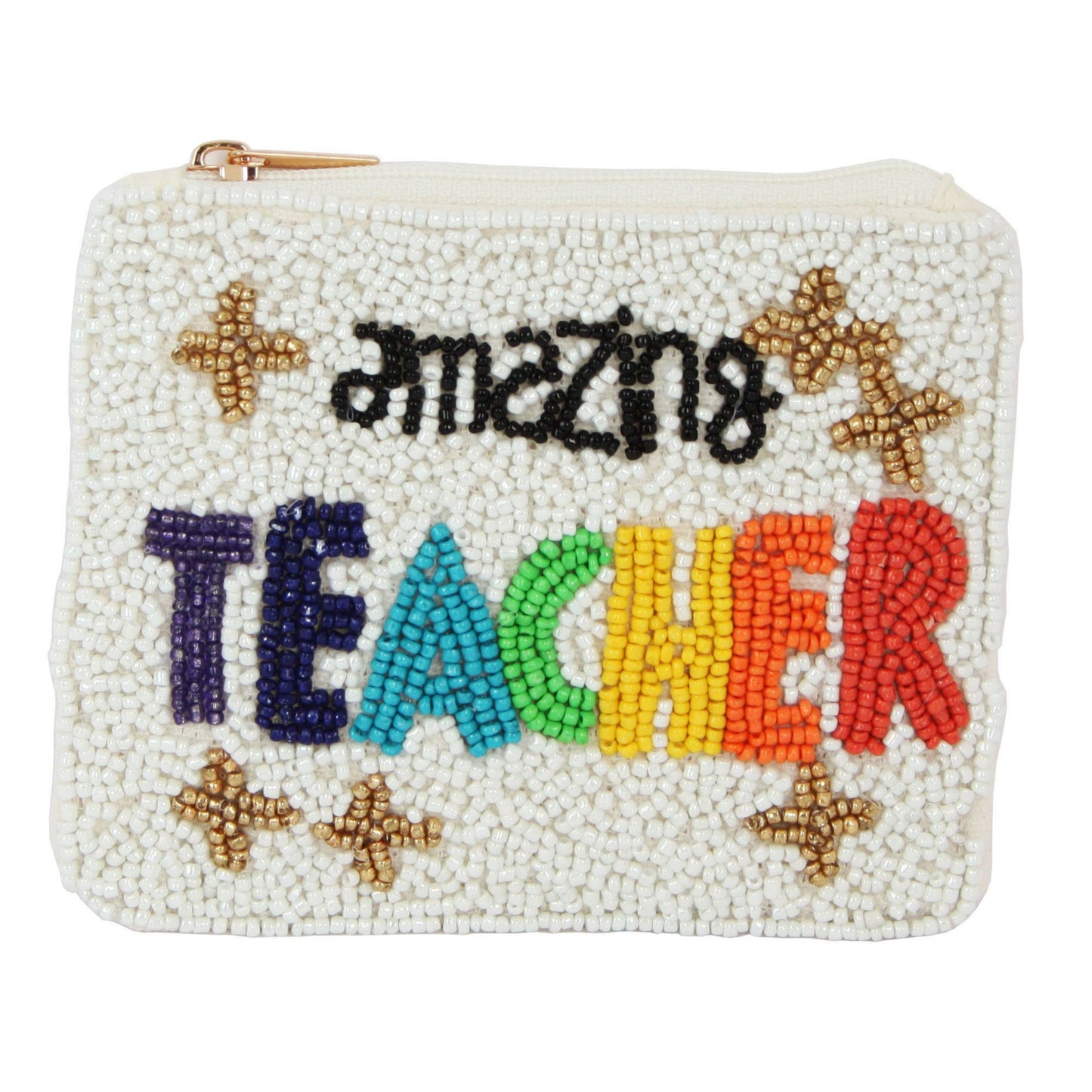 Beaded TEACHER Coin Purse