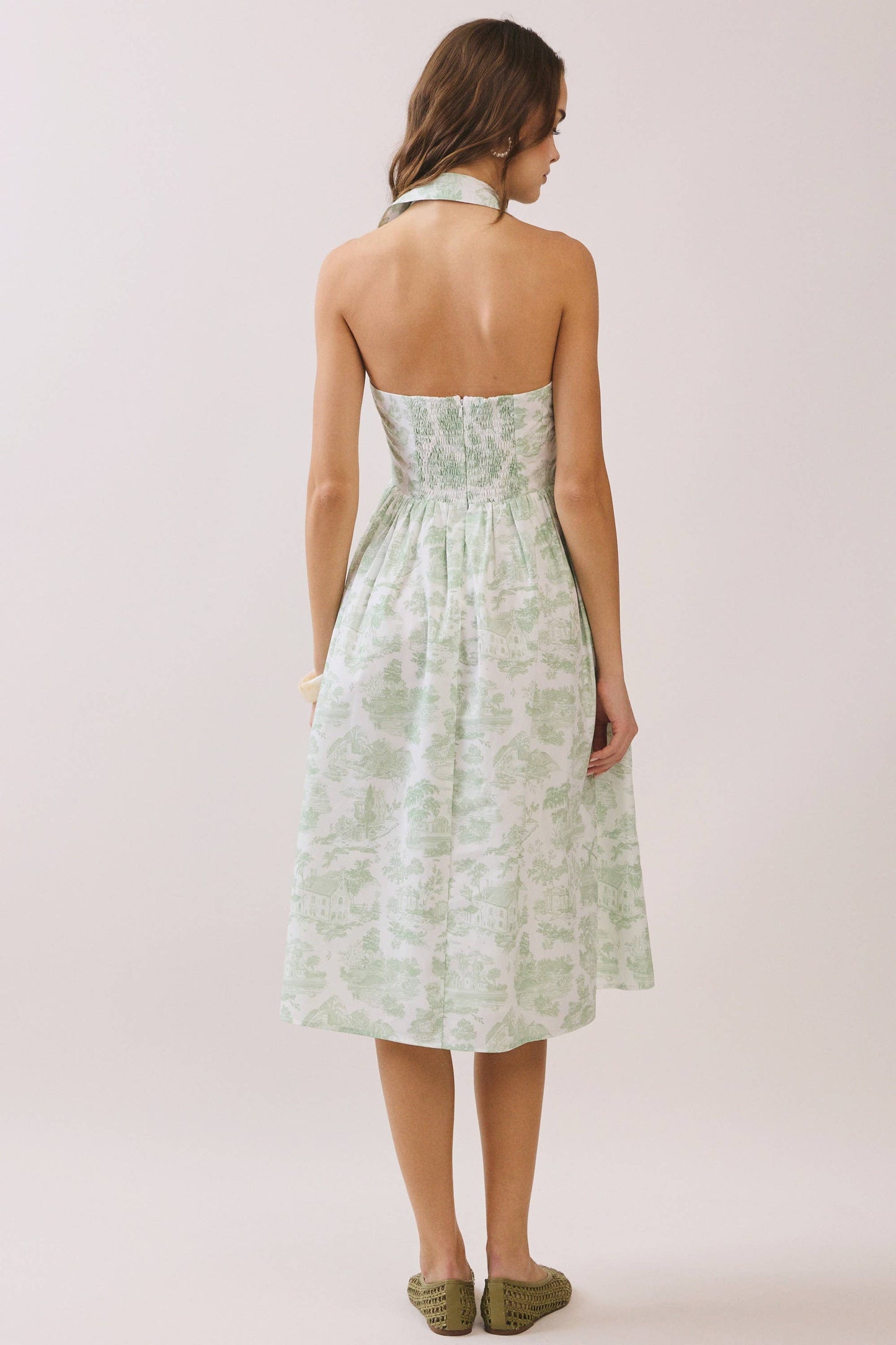 Dreamy Spring V Neck Halter Neck Dress