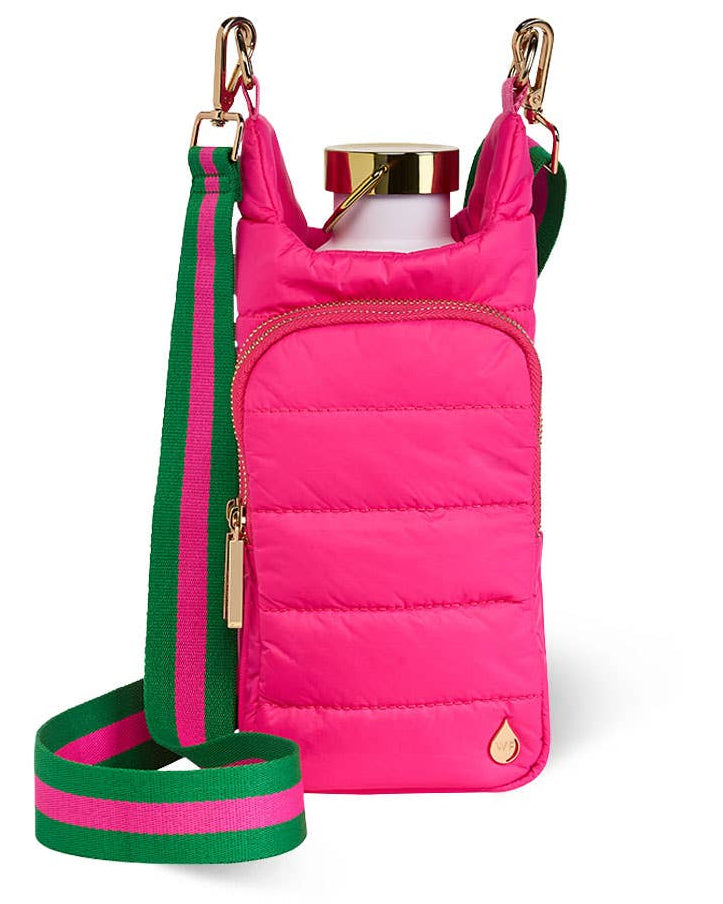 Bright Pink HydroBag® with Pink and Green Strap