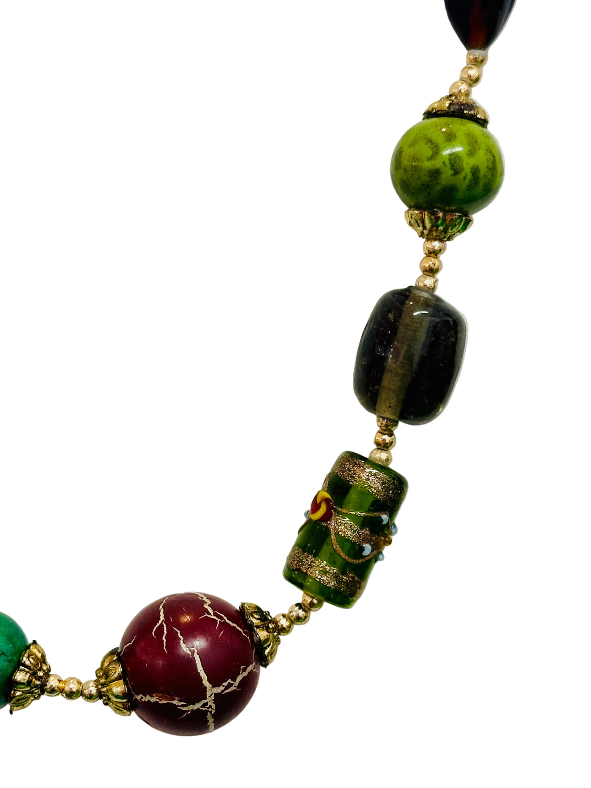 Bohemian Chunky Mixed-Media Statement Necklace
