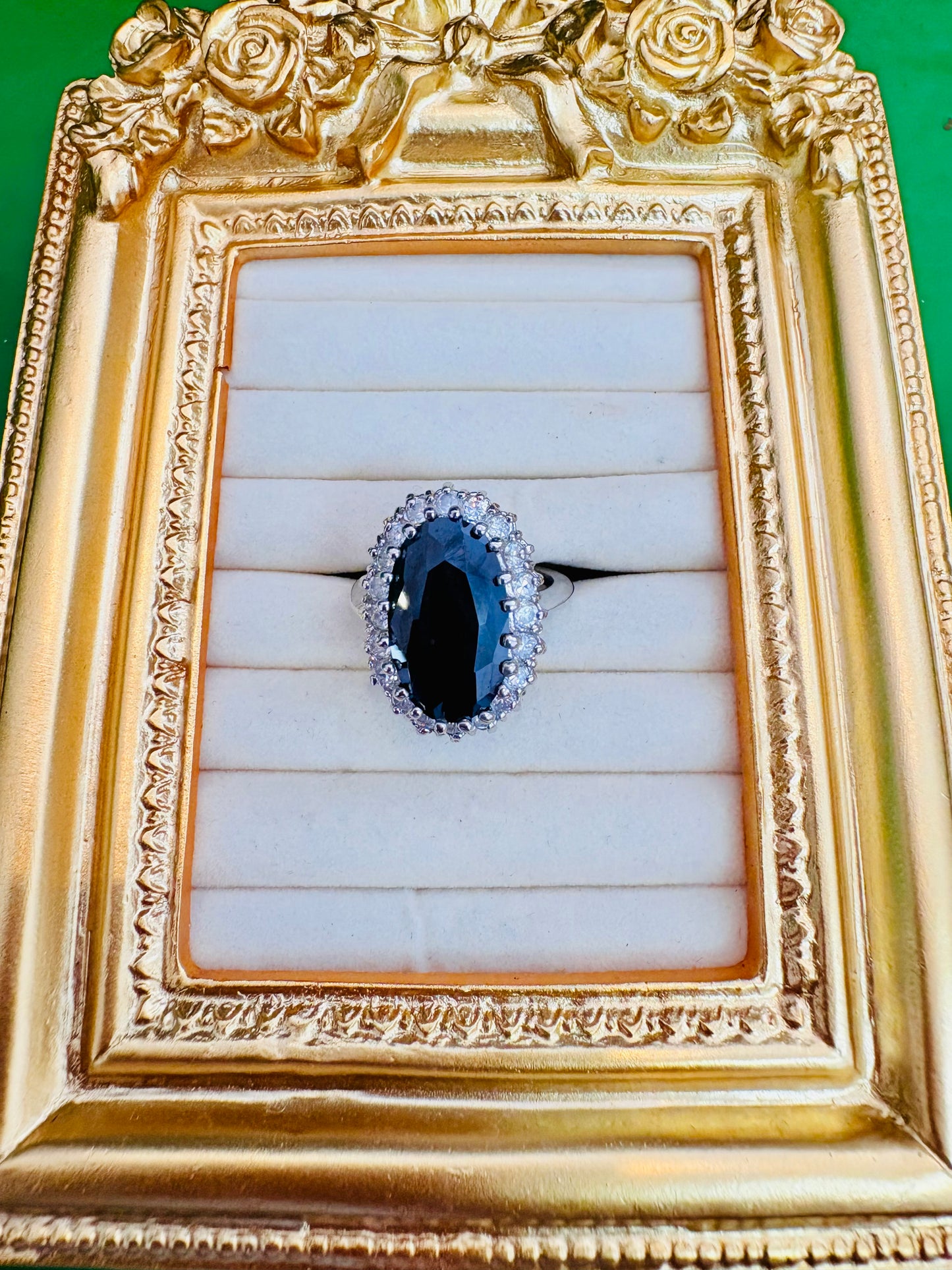 Midnight Sapphire Empress Grand Cocktail Ring