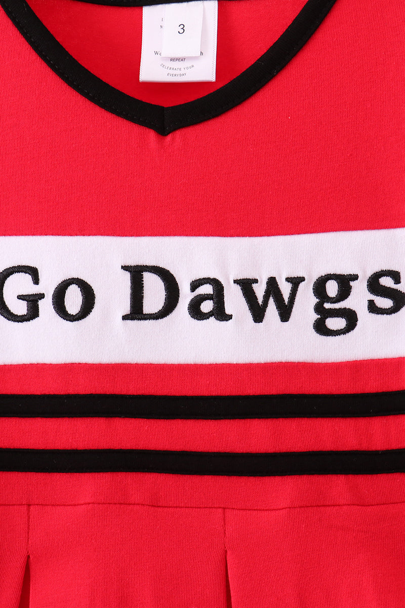 Red Go Dawgs Georgia Ruffle Dress