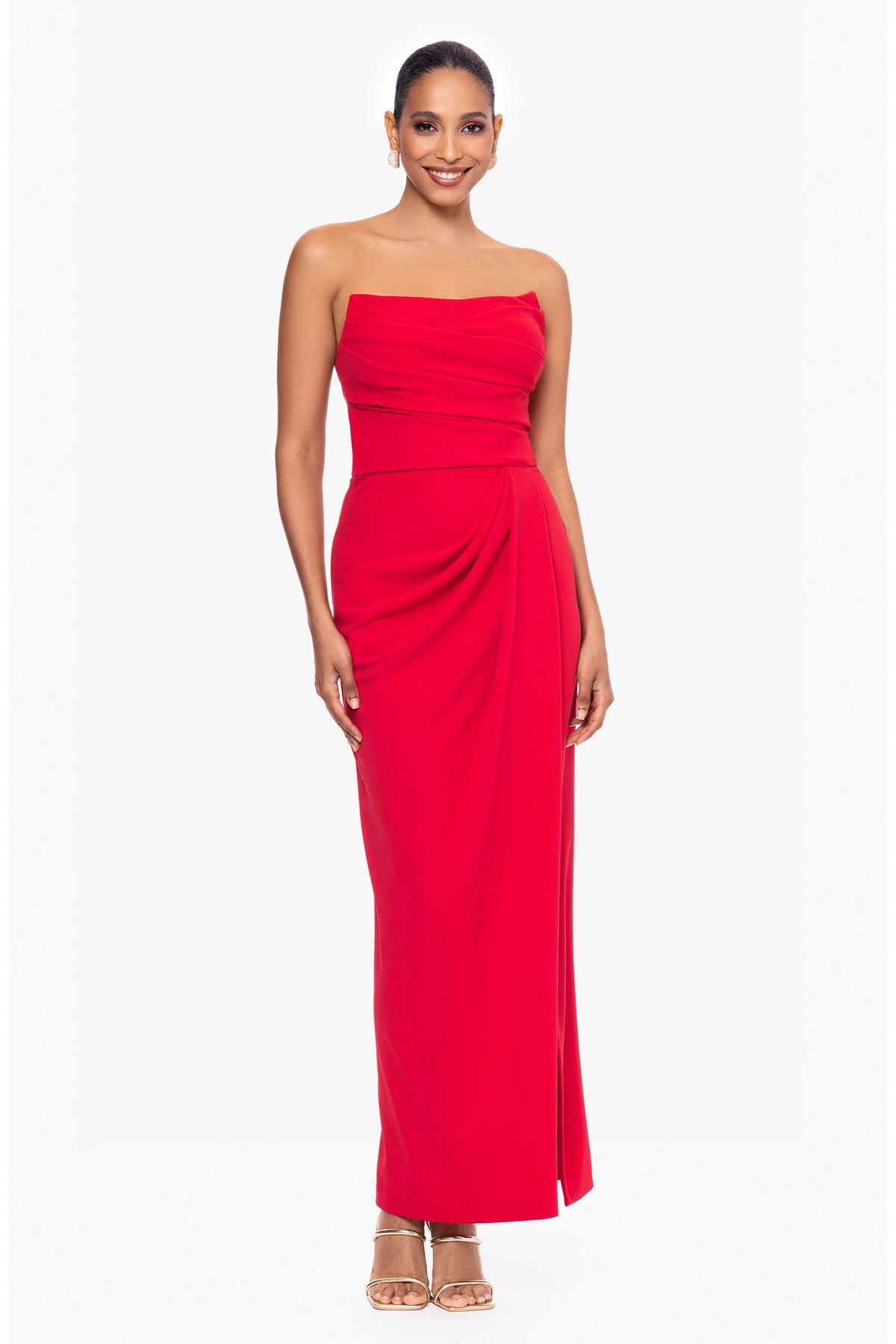 Strapless Scuba Crepe Gown