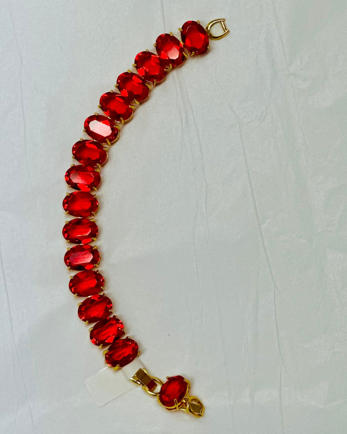Vintage Ruby Varsity Luxury Oval Tennis Bracelet