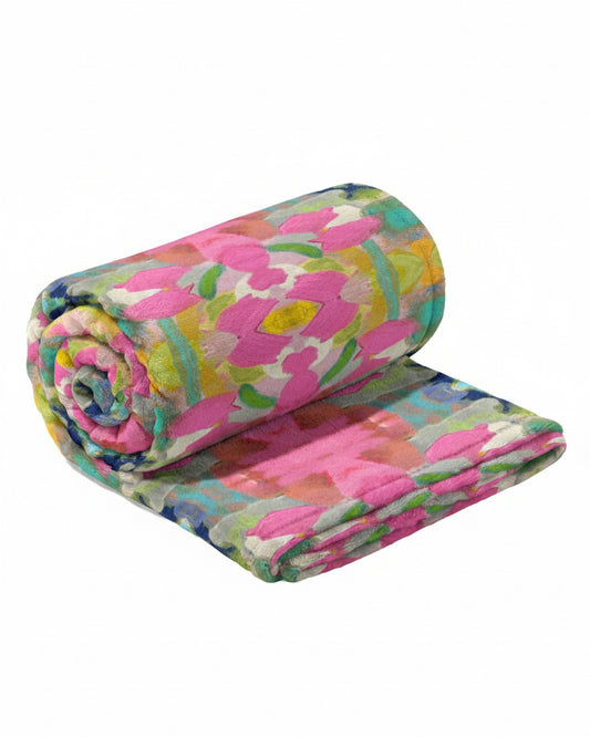 Laura Park Designs Pink Paradise Fleece Blanket