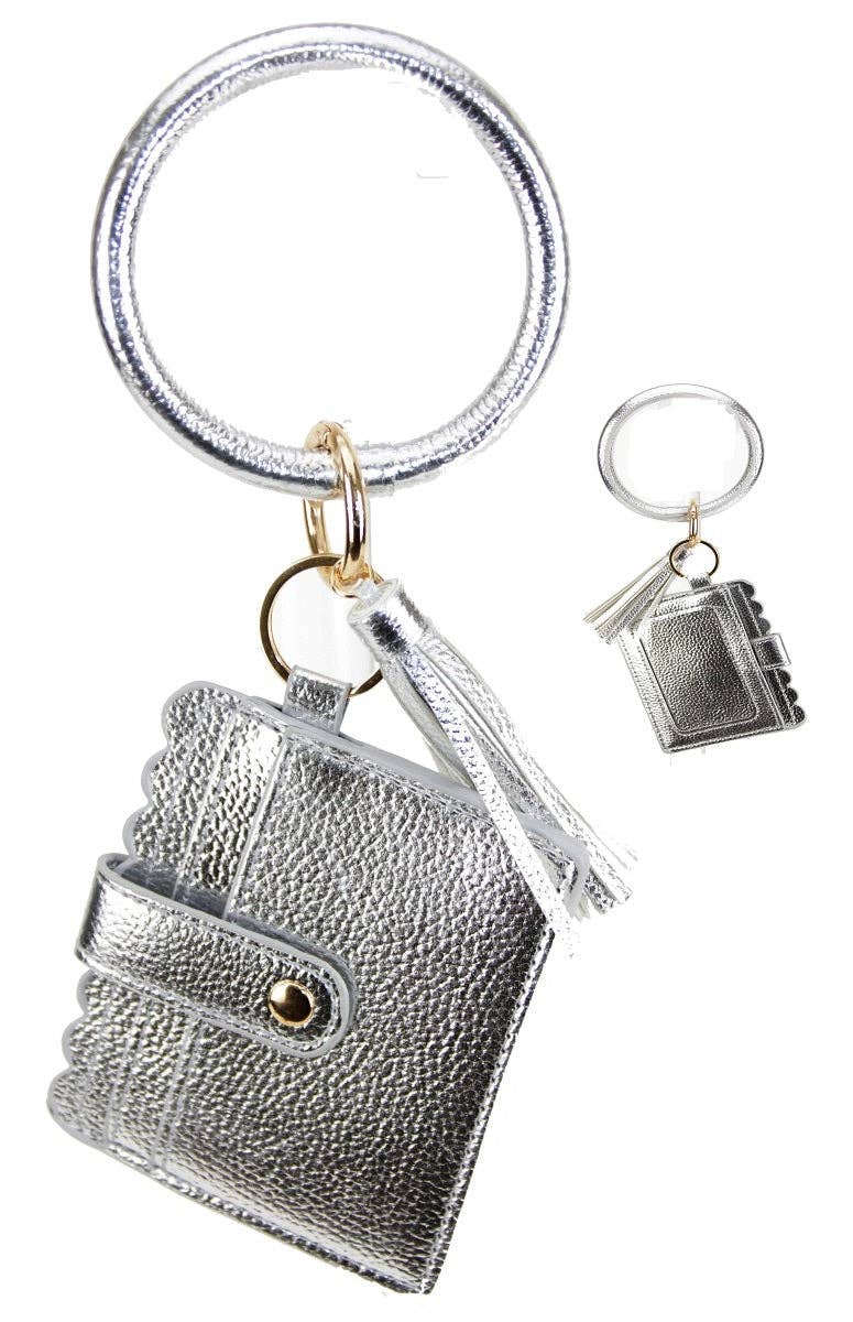 Scalloped Card Holder Keyring Wallet