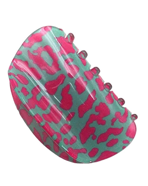 Half Moon Animal Print Claw Clips