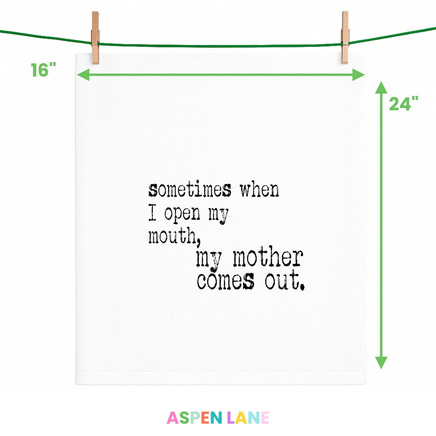 Mother Comes Out Funny Towel