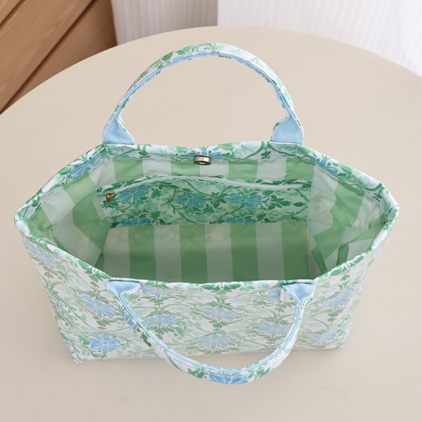 Seaside Vineyard Waterproof PVC Tote Bag