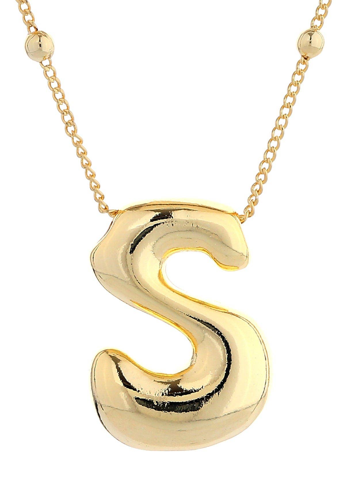 Bubble Initial Necklace