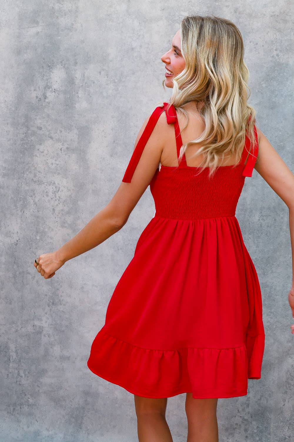 Game Day Red RicRac Dress