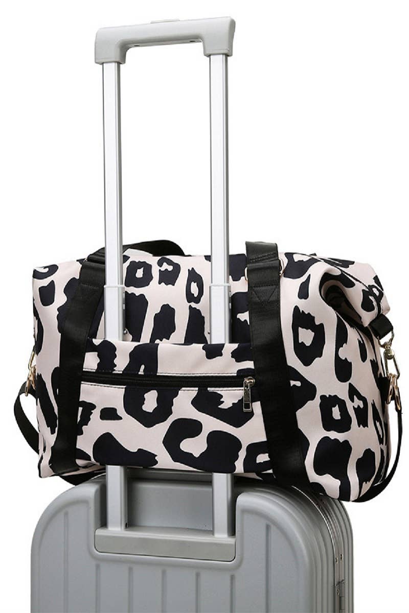 Leopard Print Large Duffle Bag