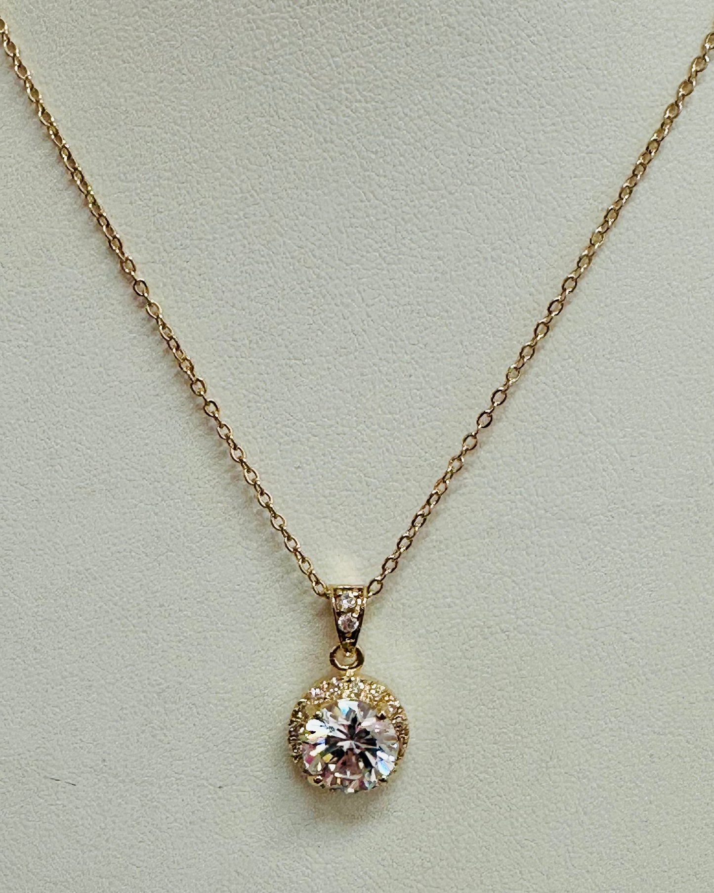 The Aurelia Halo Pendant Necklace