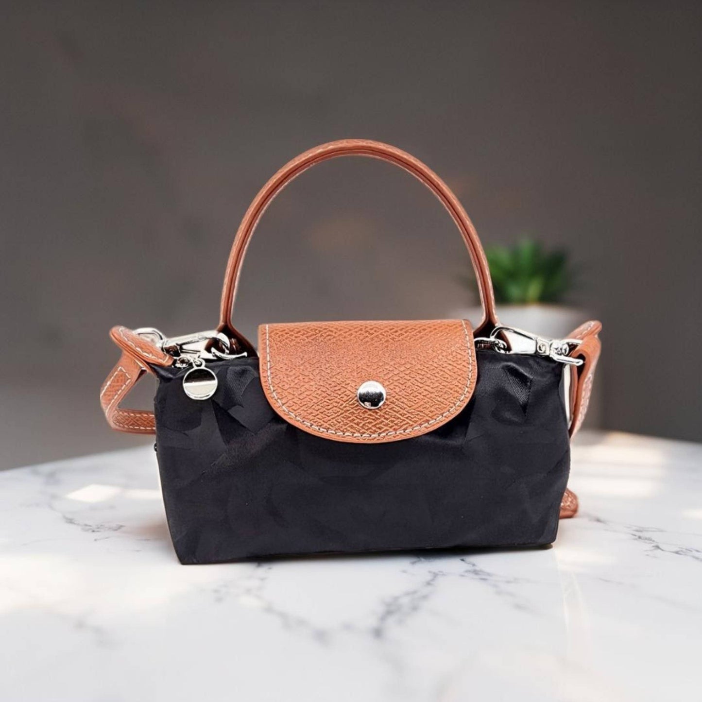 Nylon Star Mini Flap Crossbody Bag