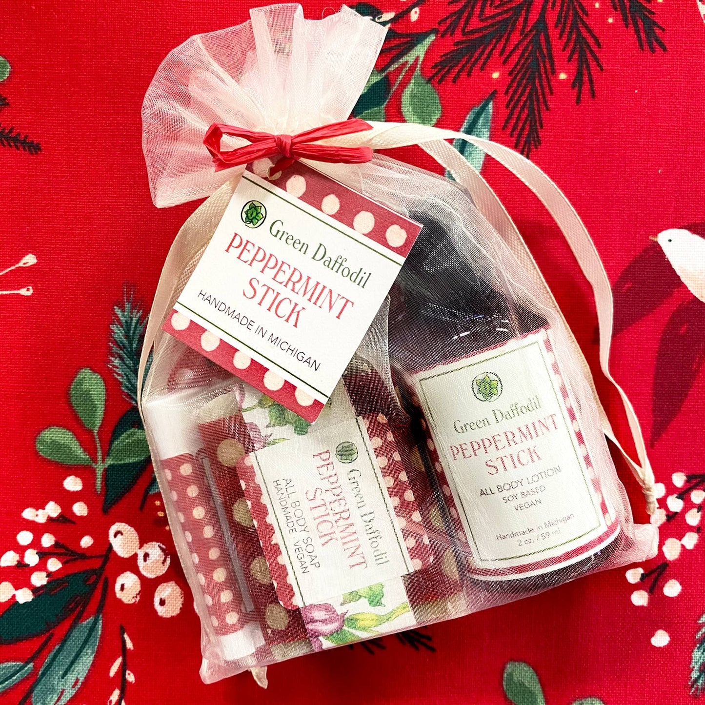 Peppermint  Stick Organdy Quartet Gift Set