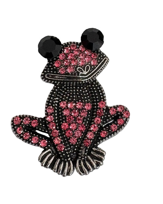 The Prince Charming Sparkle Frog Brooch