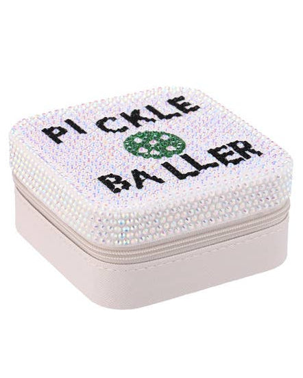 Rhinestone Pickle Ball Jewelry Box