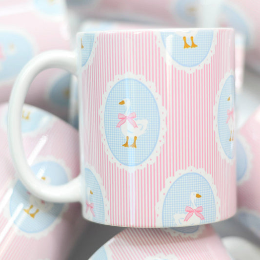 Seersucker Coquette Goose Ceramic Mug