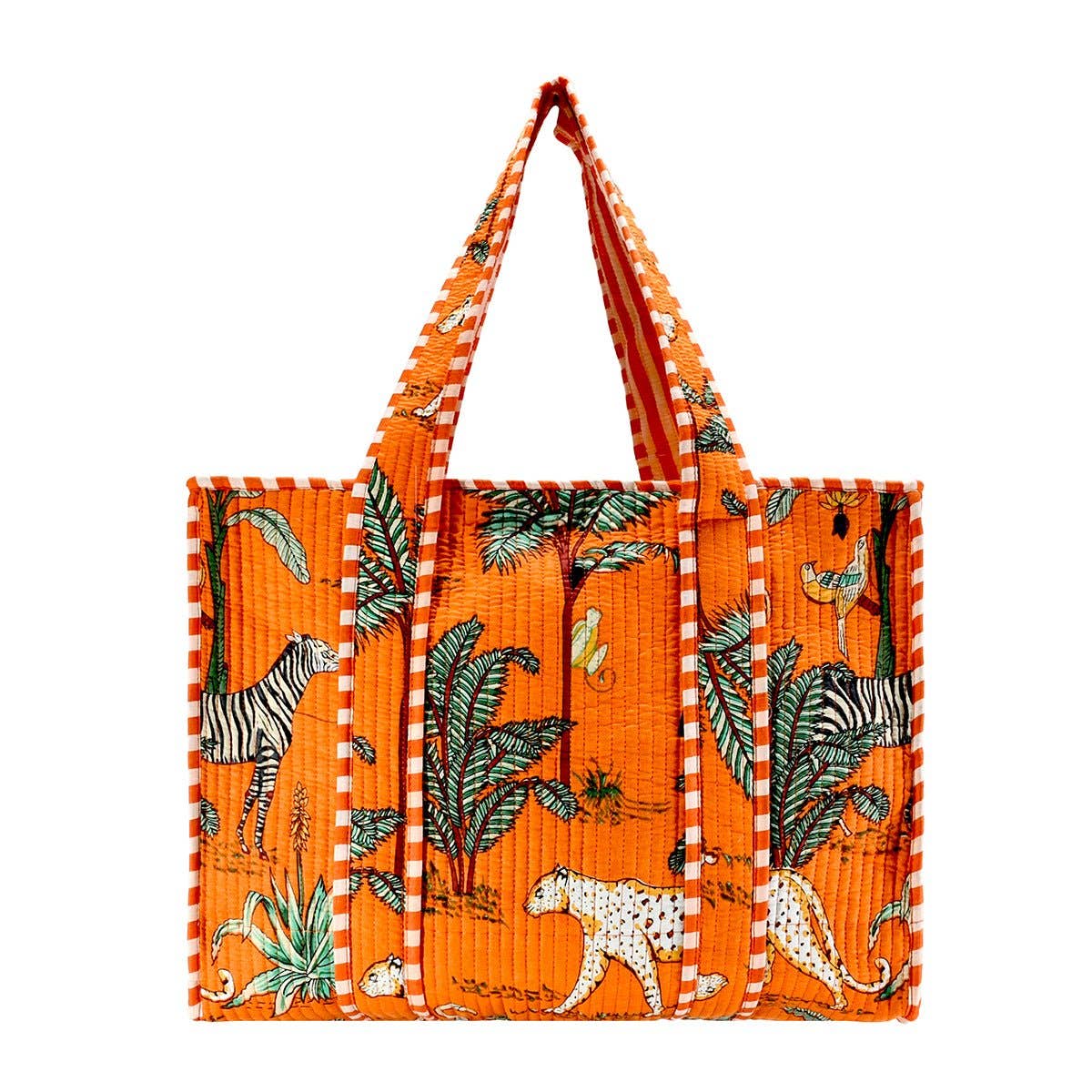 Orange Safari Cotton Tote Bag - Small & Large