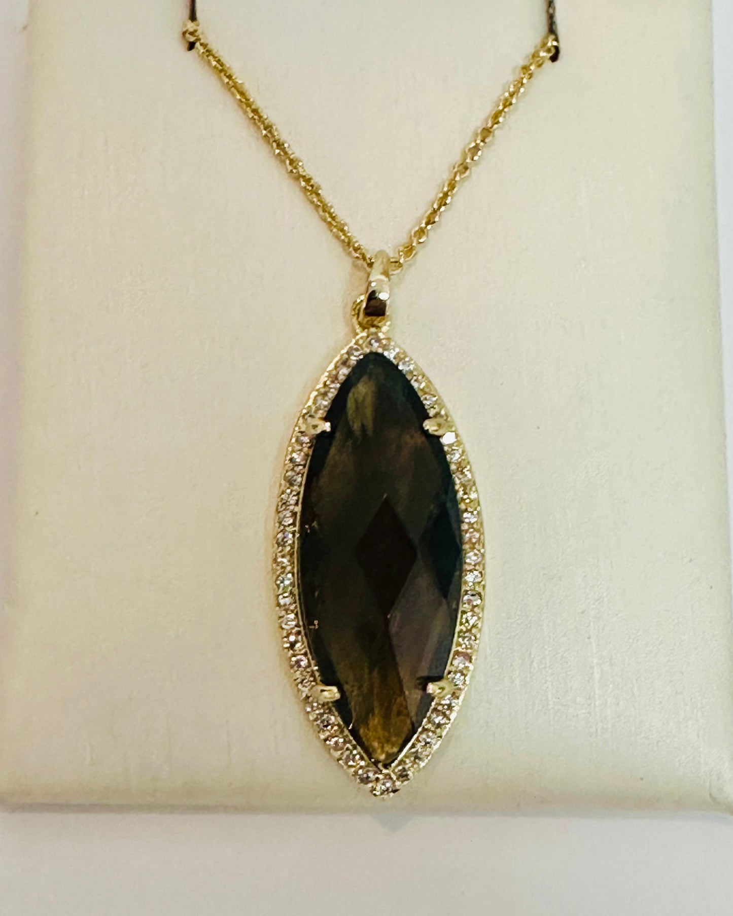 The Harlow Smoky Marquise Necklace