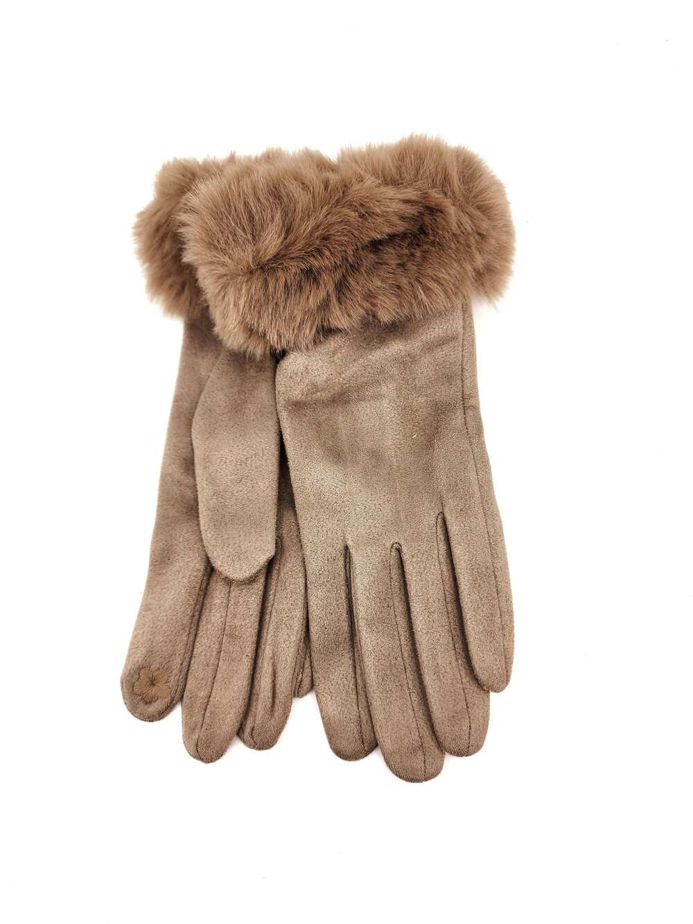 Women's Velvety Soft Winter Gloves with Fur Trim