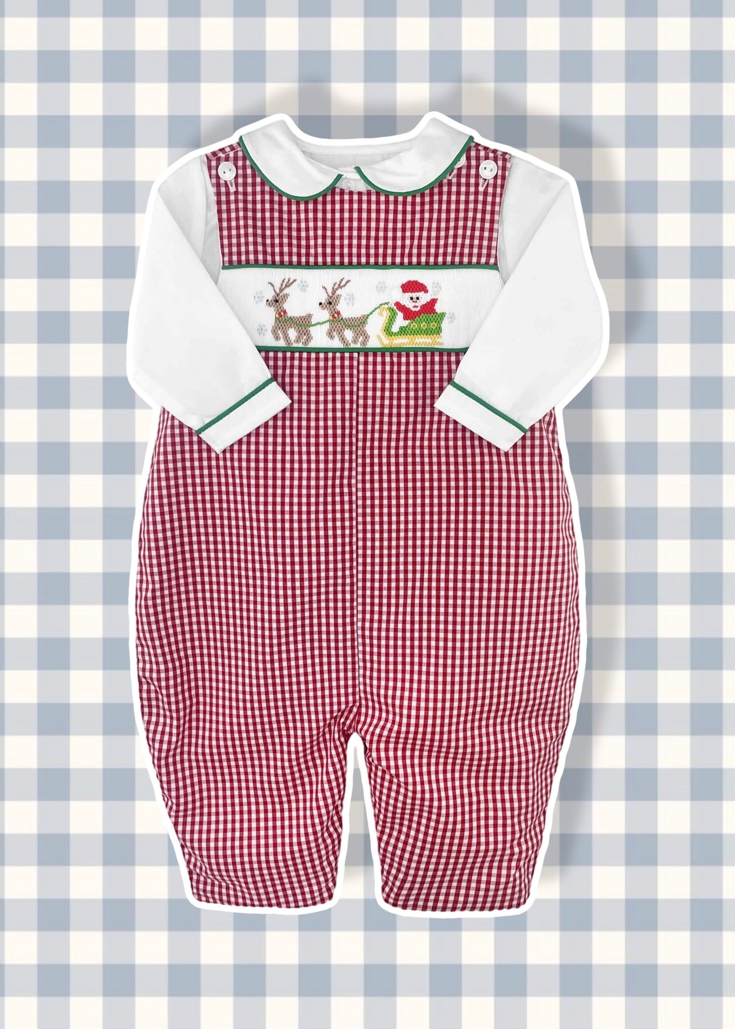 Christmas Longall with Hand Picture Smocking