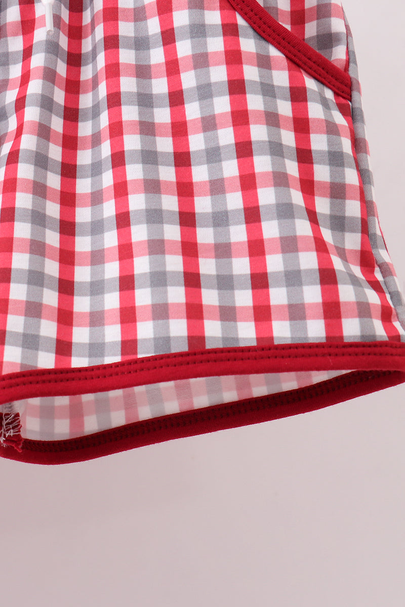 Alabama Roll Tide Plaid Shorts Set