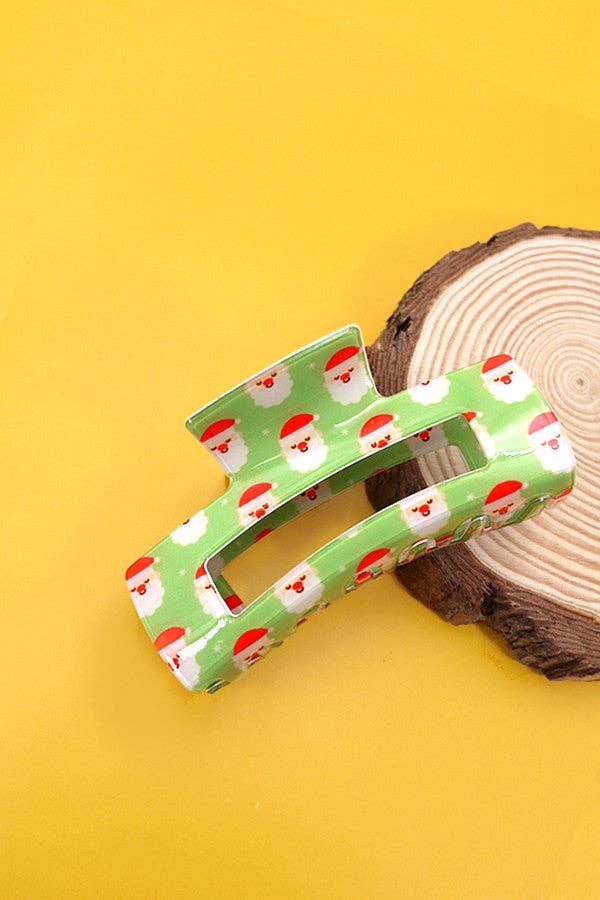 Holiday Patterned Hair Claw Clips