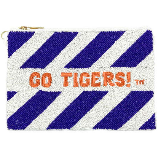 Go Tigers Beaded Crossbody Bag