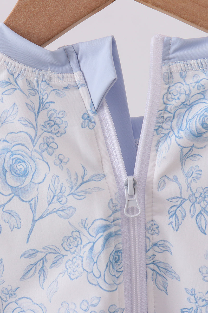 Blue Whale Ruffle Rashguard