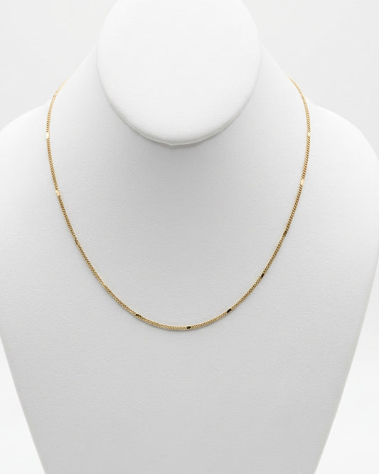 Vintage Everyday Fine Curb Chain Necklace