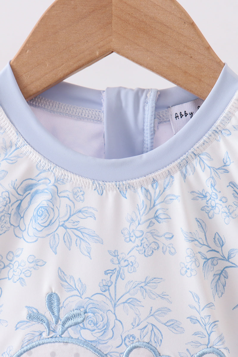 Blue Whale Ruffle Rashguard