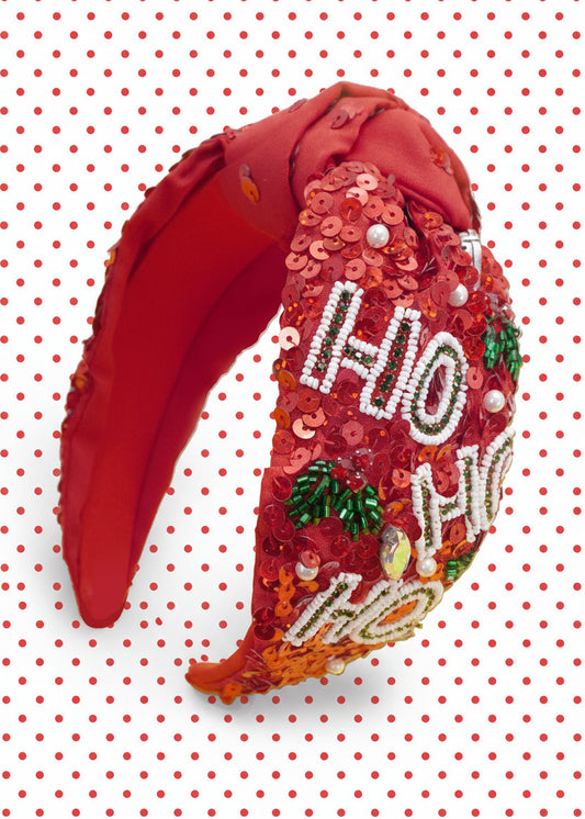 HO HO HO Christmas Holiday Headband