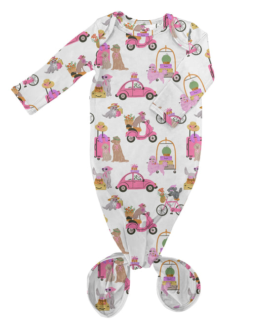 Puppy Chic (Posh Travel Dogs) Knotted Infant Gown 